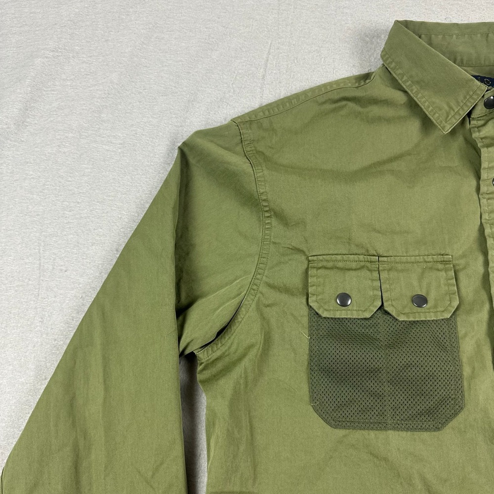 Polo Ralph Lauren Mens Twill Utility Shirt M Green Classic Fit snap long sleeve - Picture 8 of 16